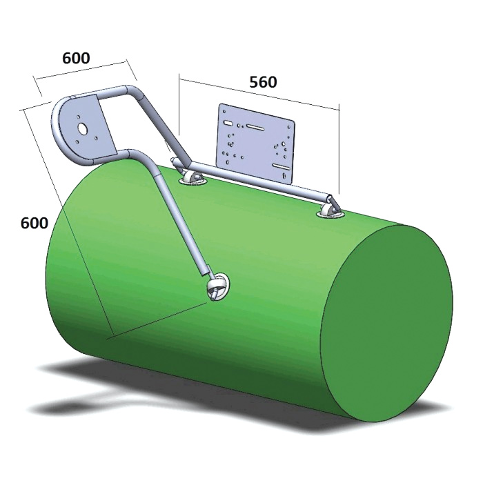 Стойка рулевая с креплением на баллон надувной лодки 25мм в Майкопе