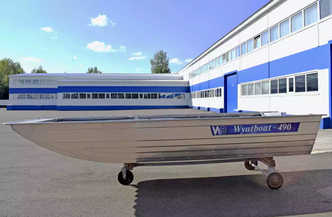 Алюминиевая лодка Wyatboat-490 Jonboat в Майкопе