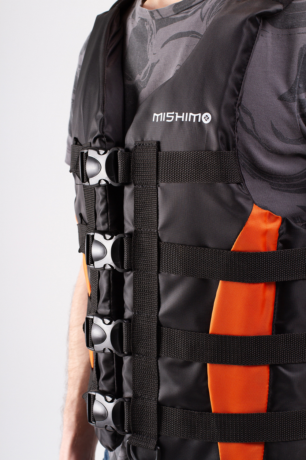 Жилет спасательный MISHIMO PRO Премиум качества Черно-оранжевый в Майкопе