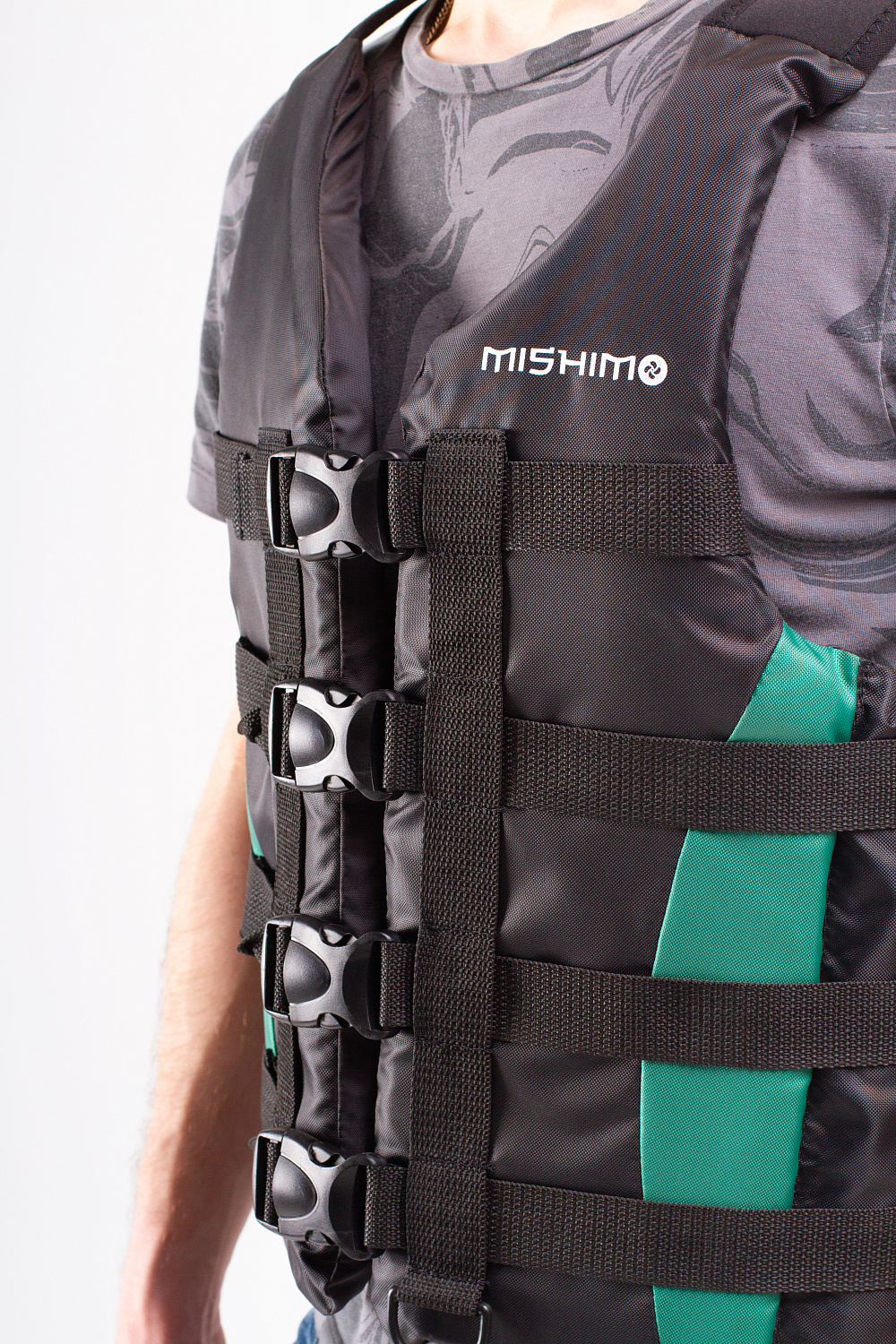 Жилет спасательный MISHIMO PRO Премиум качества Черно-зеленый в Майкопе