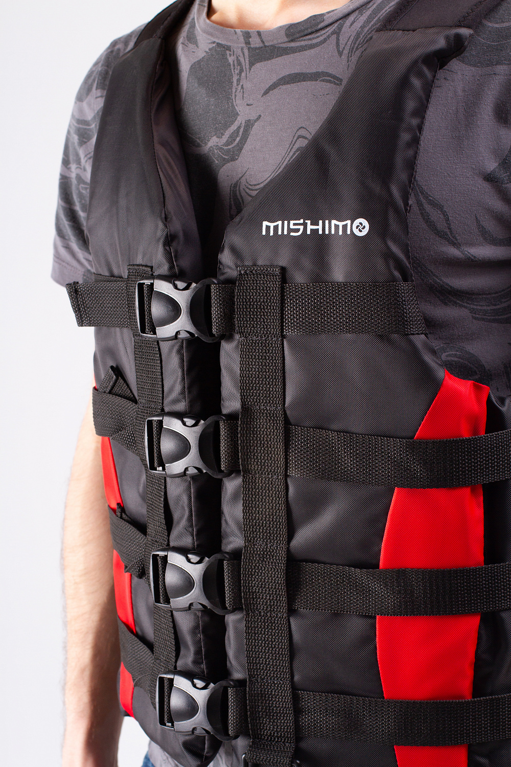 Жилет спасательный MISHIMO PRO Премиум качества Черно-красный в Майкопе